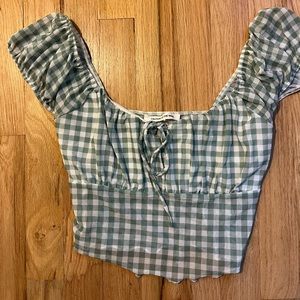 green and white gingham top!